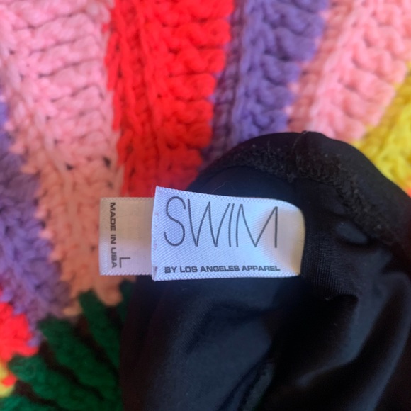 Los Angeles Apparel Square Neck Swim Top Size L - Picture 5 of 5